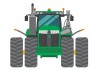 Sticker gros tracteur vert