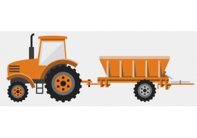 Sticker tracteur avec remorque