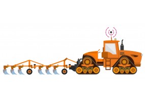 Sticker tracteur avec double labour