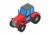 Sticker ferme tracteur rouge