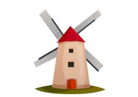 Sticker ferme moulin à vent déco