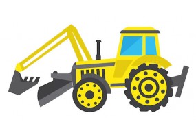 Sticker tracteur avec pelle