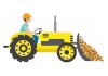 Sticker tracteur pour évacuation dechets