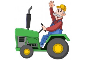 Sticker ferme tracteur fermier