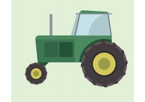 Sticker petit tracteur vert