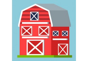 Sticker ferme USA grange