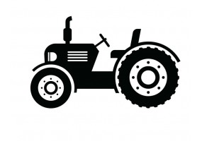 Sticker ferme tracteur noir