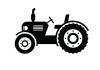 Sticker ferme tracteur noir