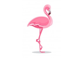 Sticker flamant rose