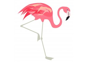 Sticker flamant rose