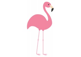 Autocollant flamant rose