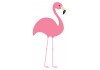 Autocollant flamant rose