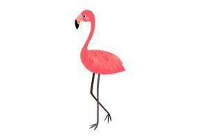 Stickers muraux d'un flamant rose