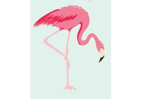 Stickers muraux flamant rose