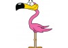 Autocollant flamant rose cartoon