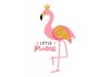 Sticker flamant rose paillette