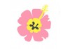 Sticker fleur rose pistile jaune