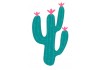 Sticker cactus bleu vert