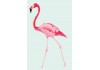 Autocollant flamant rose peinture