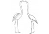 Sticker flamants roses blanc