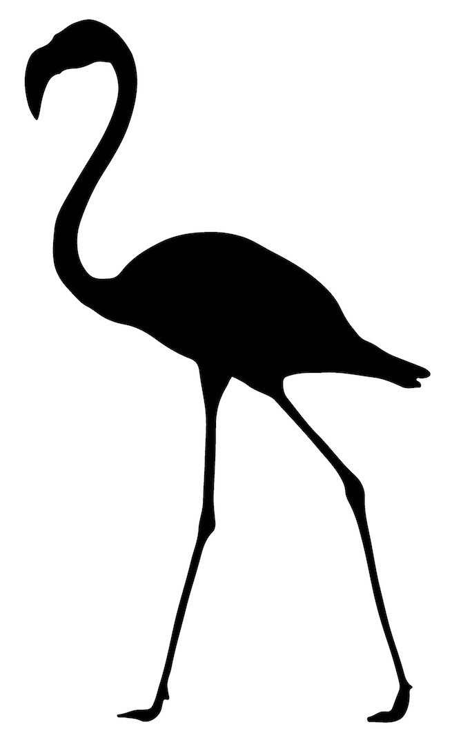 Stickers Deco Flamant Rose Noir Stickers Deco Flamant Rose Noir