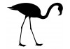 Autocollant flamant rose silhouette