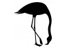 Sticker flamant rose noir