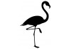 Sticker flamant rose noir