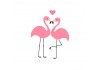 Sticker flamants roses couple