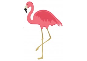 Sticker flamant rose