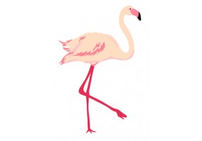 Sticker flamant rose