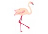 Sticker flamant rose en marche