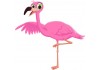 Sticker flamant rose cartoon