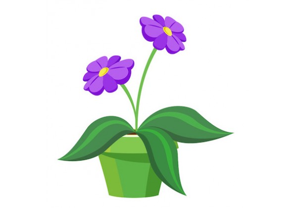 Sticker fleurs violette