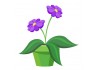 Sticker de fleurs violette floral