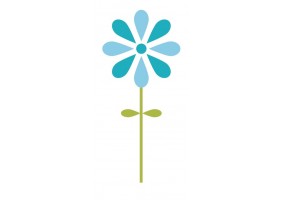 Sticker fleur pour meuble