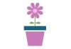 Sticker fleur pot pas cher