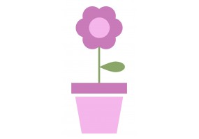 Sticker fleur pot