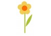 Autocollants muraux fleur jaune