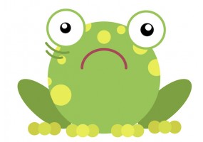 Sticker grenouille peur