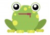 Sticker grenouille parle pas