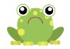 Sticker grenouille triste