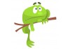 Sticker grenouille branche