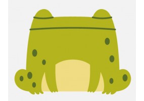 Sticker grenouille endormie