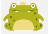 Sticker mural grenouille couronne