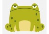 Sticker grenouille grognon