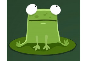 Sticker mural grenouille