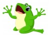 Sticker grenouille rigolote