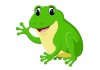 Sticker grenouille dit bonjour