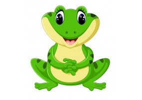 Autocollant grenouille mignonne